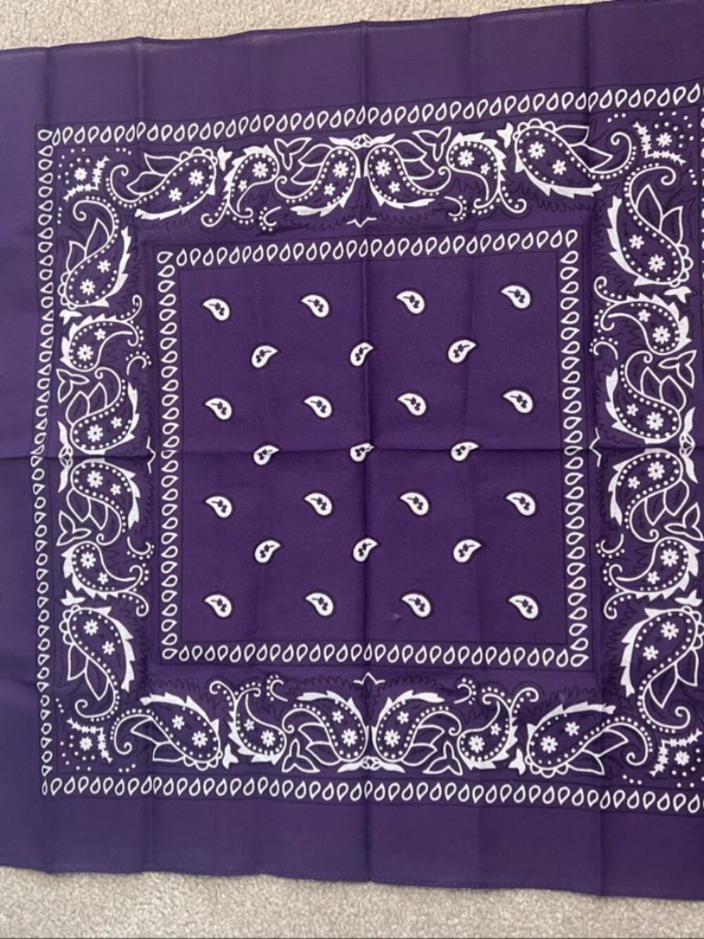 3-Pack Paisley Bandanas 22 inch - Suncor Logo Navy, Purple, Green - New